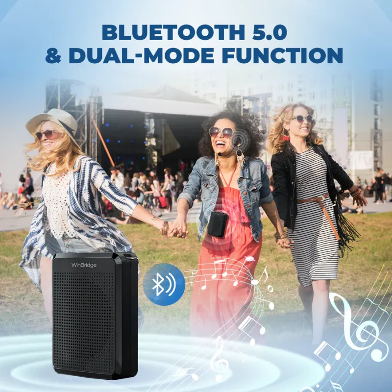 WB008U 15W UHF Wireless Voice Amplifier with Bluetooth | WinBridge