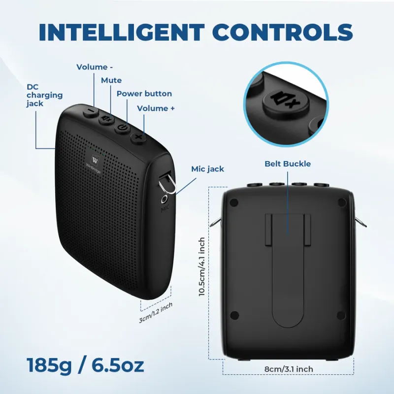 WB009 Wireless Voice Amplifier with Handheld Mic – Portable Bluetooth PA Speaker | WinBridge