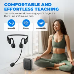 A007 Wireless Voice Amplifier with Earhook Mic – 15W Portable PA System | WinBridge