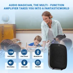 C007 Wireless Voice Amplifier with Earhook Mic – 15W Portable PA System | WinBridge