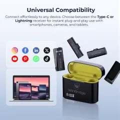 M31 2.4G Wireless Lavalier Microphone with ANC – HD Clip-On Mic for Vlog & Live Streaming | WinBridge
