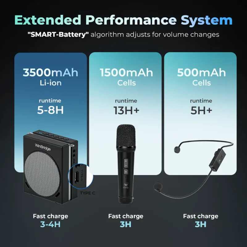 S91 30W Dual Mic Portable PA System – Wireless Voice Amplifier & Karaoke Speaker | WinBridge