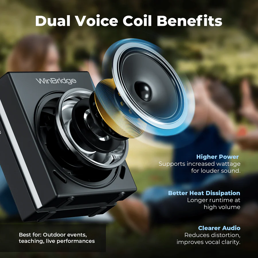 S90 30W Dual Mic Portable PA System – Wireless Voice Amplifier & Bluetooth Speaker | WinBridge