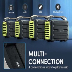 K600 200W Portable Bluetooth Party Speaker with Dual Wireless Microphones – Professional PA & Karaoke System for Events, Outdoor & Home | WinBridge