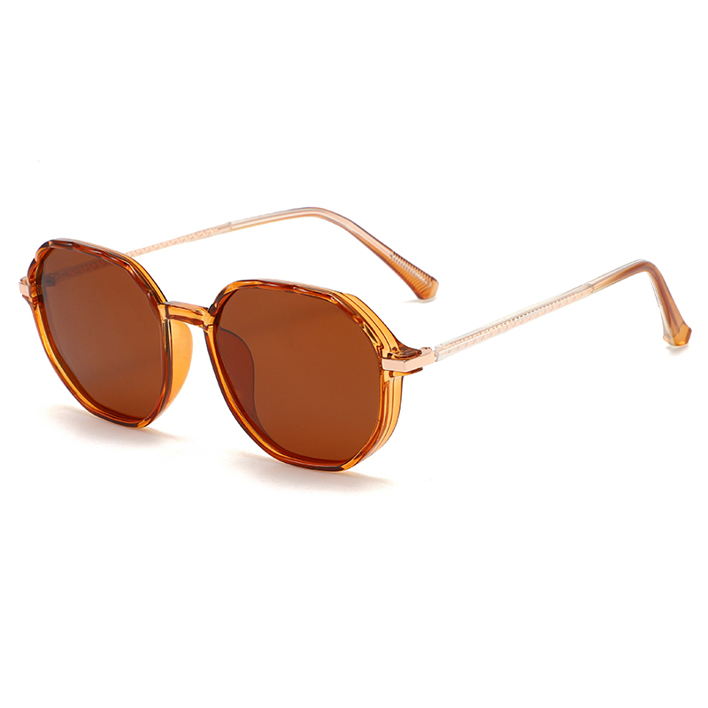 Newest products TR90 classic retro steampunk women glasses round decoration polarized sunglasses