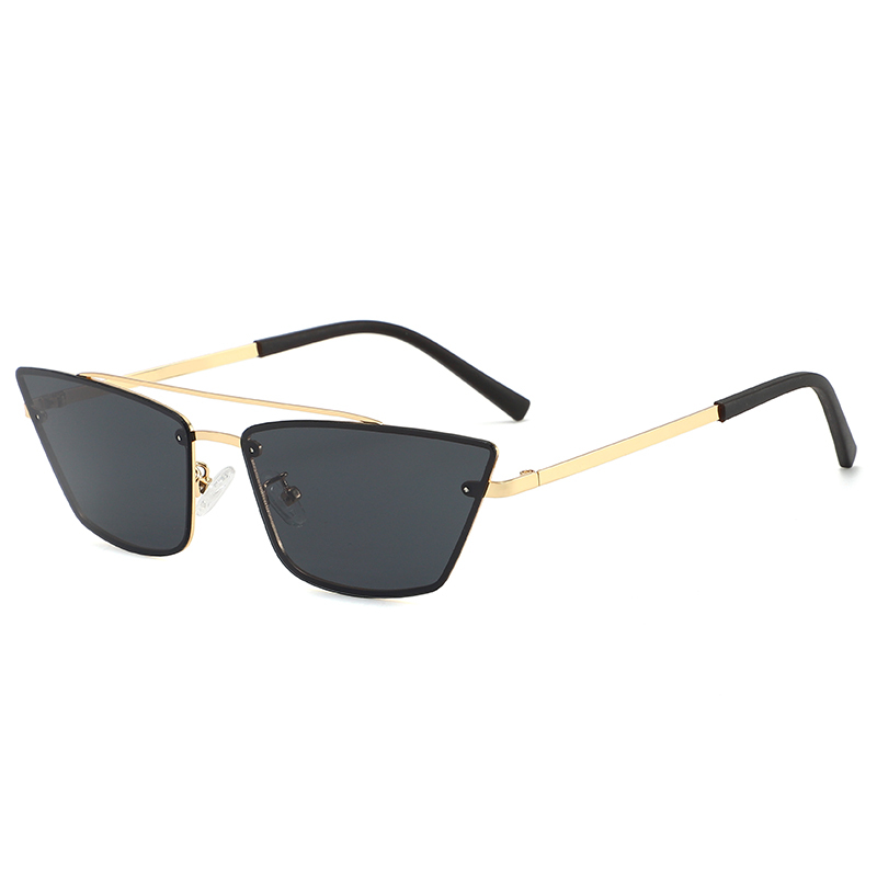 Wholesale high quality small rectangle metal frame vintage designer sunglasses 2022