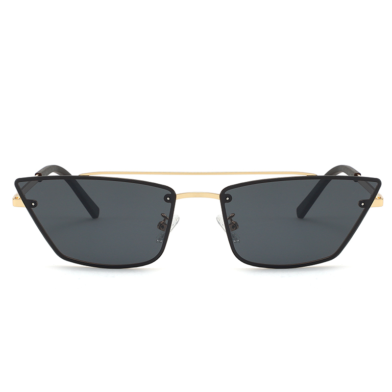Wholesale high quality small rectangle metal frame vintage designer sunglasses 2022