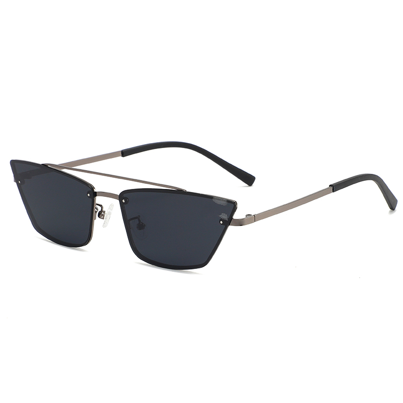 Wholesale high quality small rectangle metal frame vintage designer sunglasses 2022