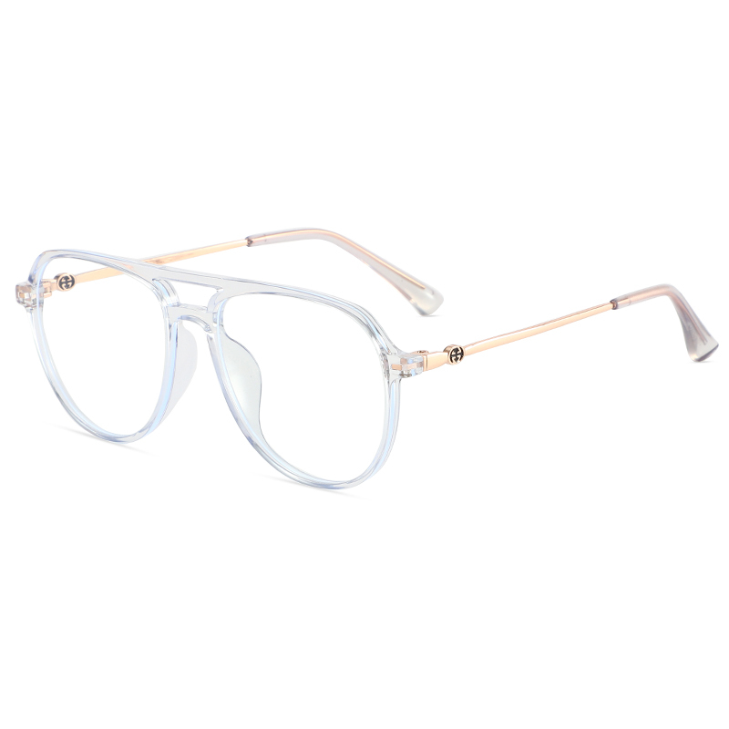 China manufacture new design TR90 transparent frame eyewear with clear block blue light lens glasses