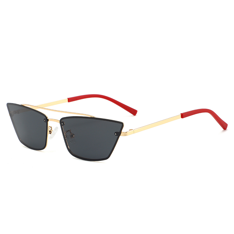 Wholesale high quality small rectangle metal frame vintage designer sunglasses 2022