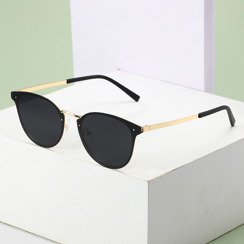 Best selling high quality wholesale golden retro round optical glasses frames thin eyewear sunglasses