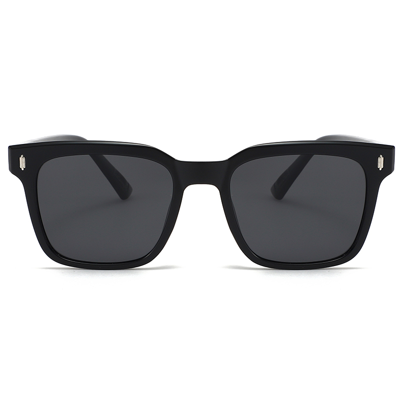 Unisex custom logo black TR90 sunglasses light UV400 polarized sunglasses