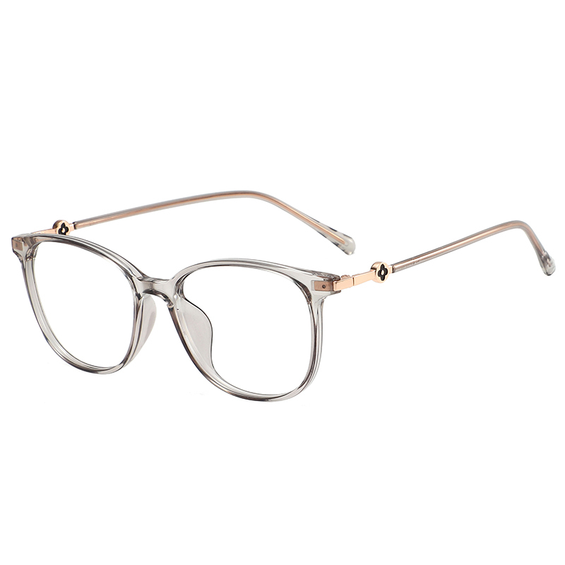 Hot selling anti blue light glasses for reading computer high quality luxury ladies cat eye frame flat mirror