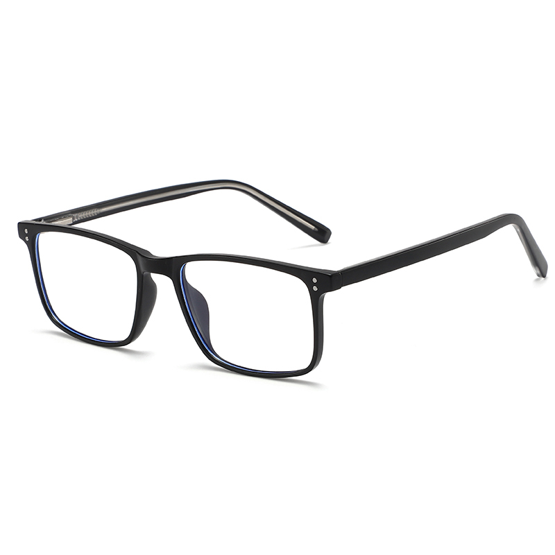 Cheap wholesale custom logo rectangle spring high single anti blue light blocking glasses