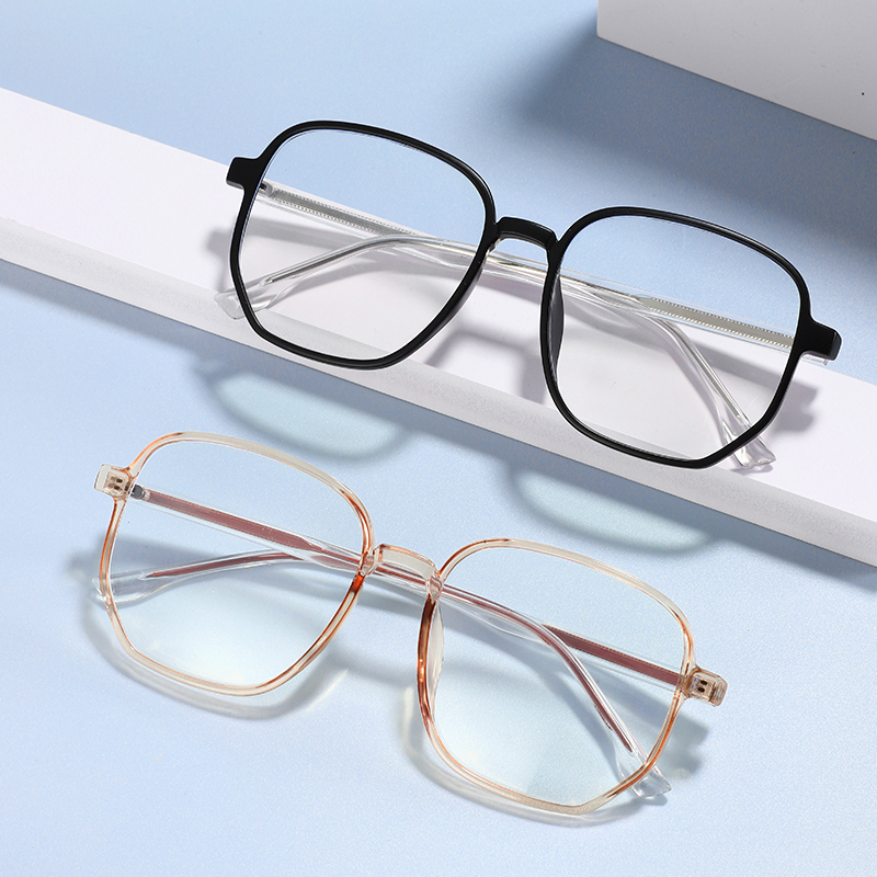 New style unisex oversized round anti blue light computer eye retro optical frame TR90 glasses