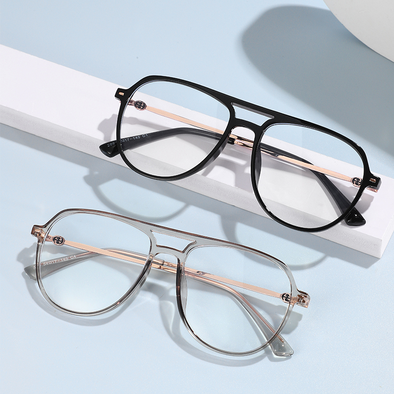 China manufacture new design TR90 transparent frame eyewear with clear block blue light lens glasses