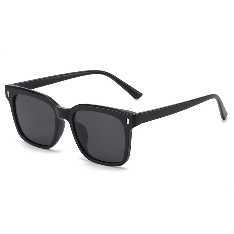 Unisex custom logo black TR90 sunglasses light UV400 polarized sunglasses