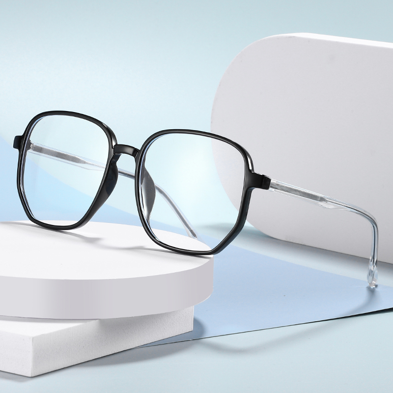 New style unisex oversized round anti blue light computer eye retro optical frame TR90 glasses