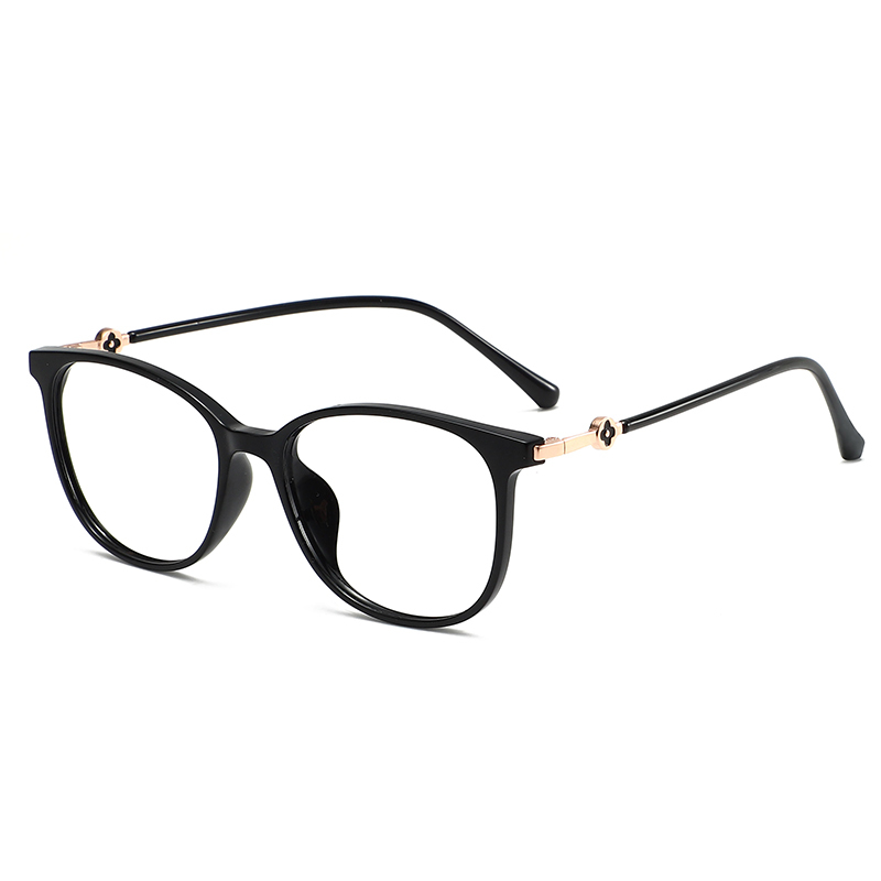 Hot selling anti blue light glasses for reading computer high quality luxury ladies cat eye frame flat mirror