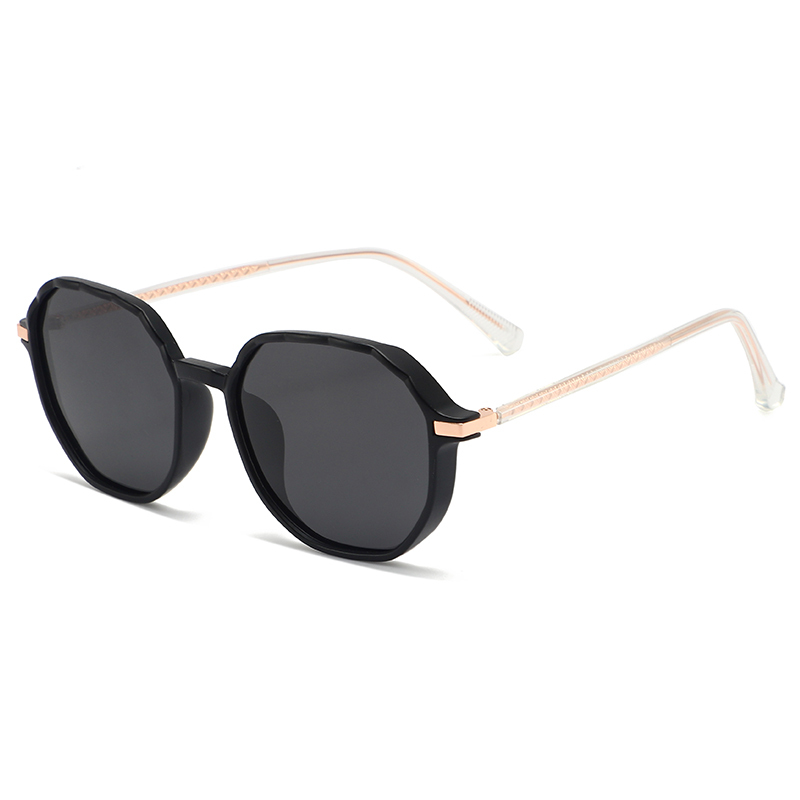 Newest products TR90 classic retro steampunk women glasses round decoration polarized sunglasses