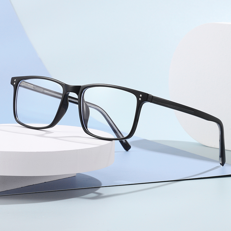 Cheap wholesale custom logo rectangle spring high single anti blue light blocking glasses