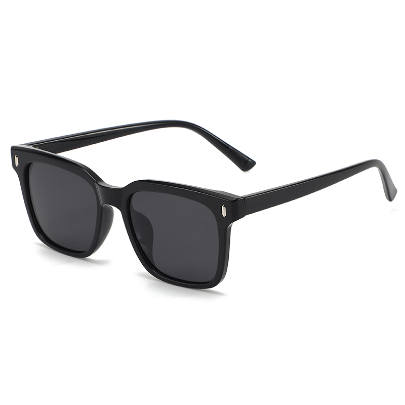 Unisex custom logo black TR90 sunglasses light UV400 polarized sunglasses