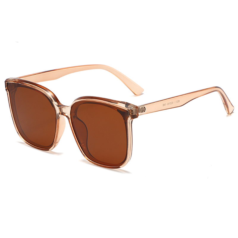 Big frame square fashionable men's and women's trend polarized brown sunglasses women 2022