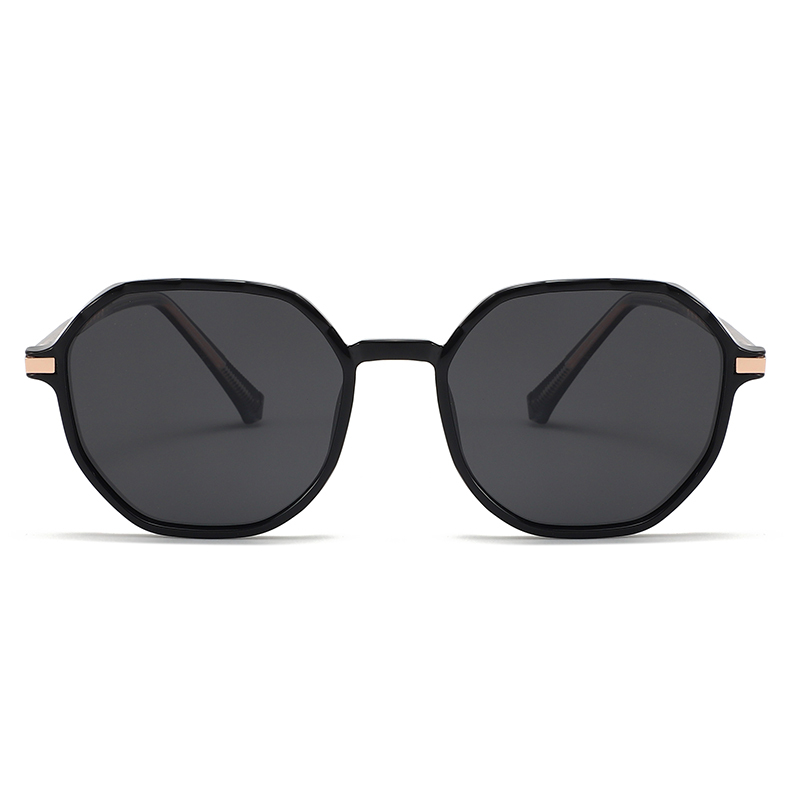 Newest products TR90 classic retro steampunk women glasses round decoration polarized sunglasses