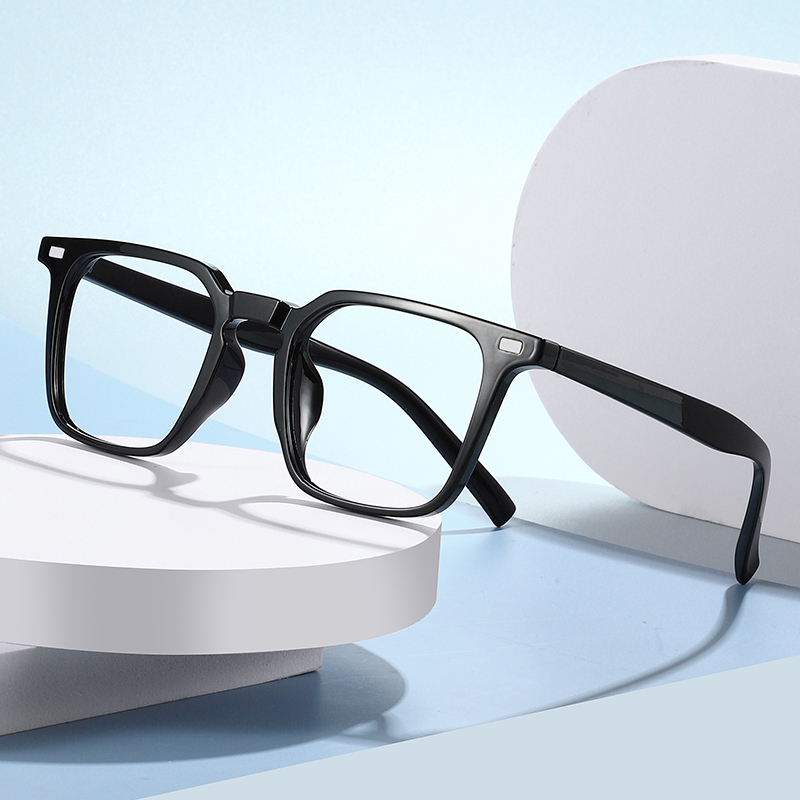 2022 hot selling big square frame glasses photochromic lens anti blue light glasses