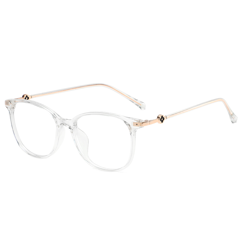 Hot selling anti blue light glasses for reading computer high quality luxury ladies cat eye frame flat mirror