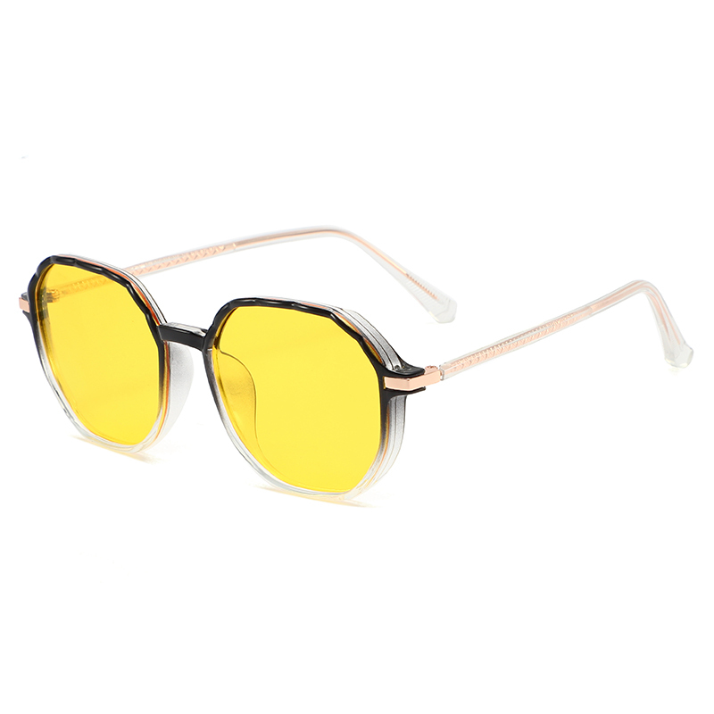 Newest products TR90 classic retro steampunk women glasses round decoration polarized sunglasses
