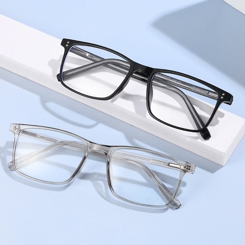 Cheap wholesale custom logo rectangle spring high single anti blue light blocking glasses