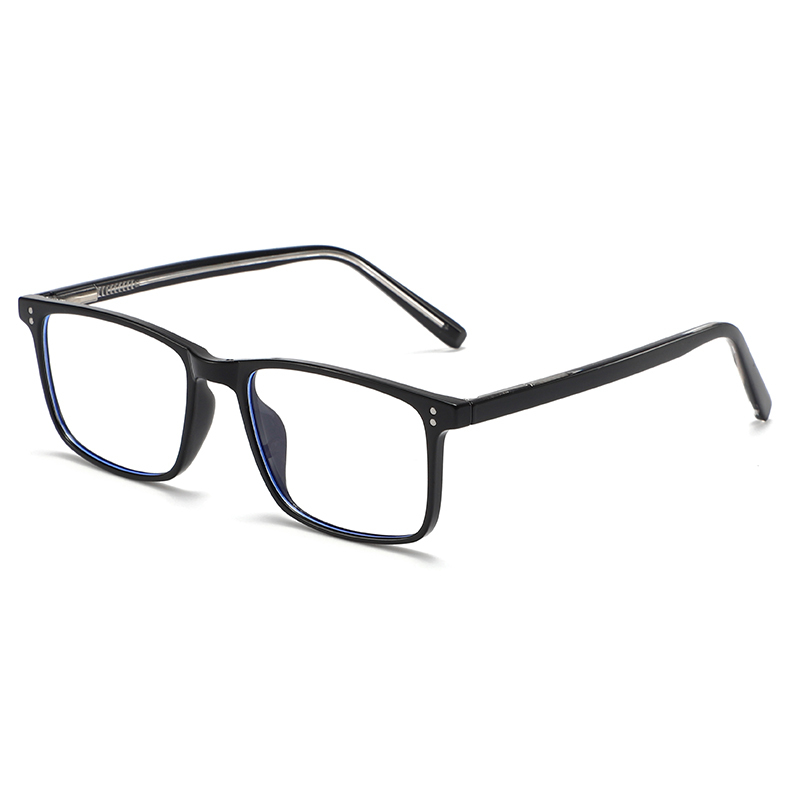 Cheap wholesale custom logo rectangle spring high single anti blue light blocking glasses