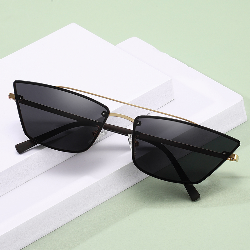 Wholesale high quality small rectangle metal frame vintage designer sunglasses 2022