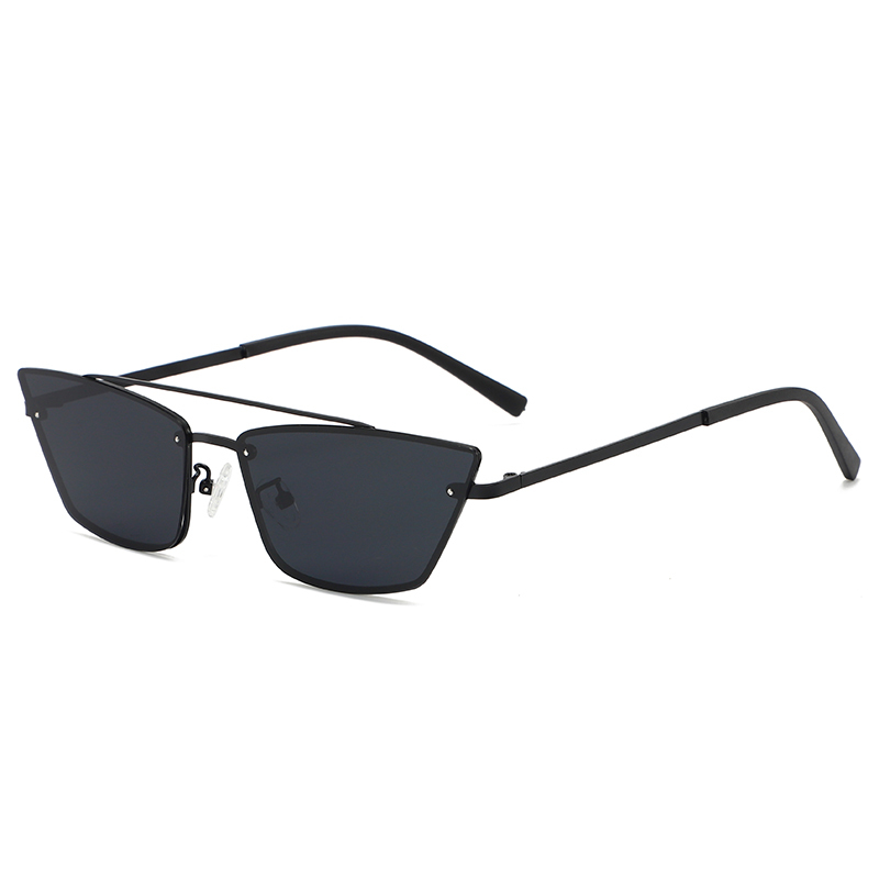 Wholesale high quality small rectangle metal frame vintage designer sunglasses 2022