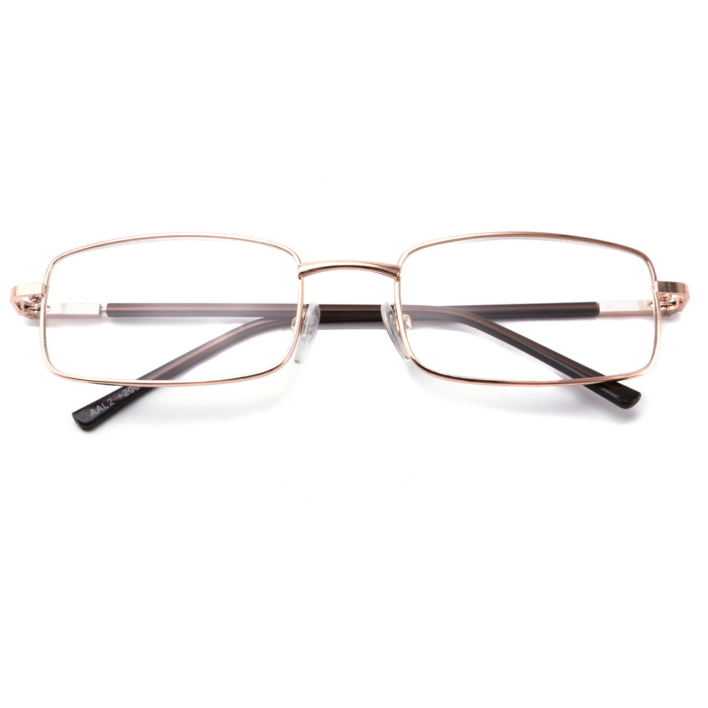 Fashionable high quality classic half-frame square clear reading glasses with spring hinge