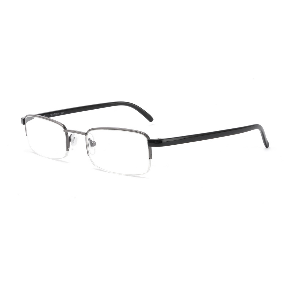 2022 Fashion Reading Glass For Men Customization Silver Metal Frame Reading Glasses