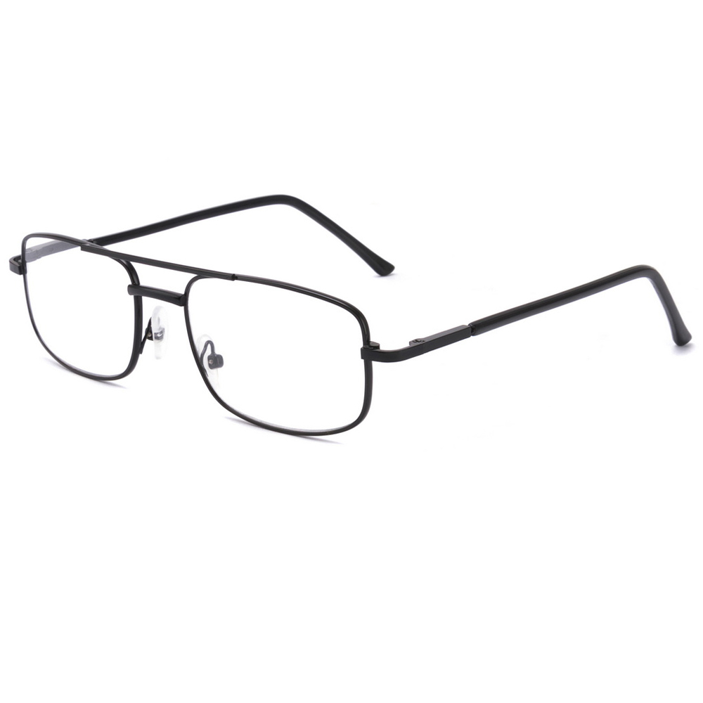Luxury unisex AC lens material and stainless frame slim black framed reading glasses spring hinge