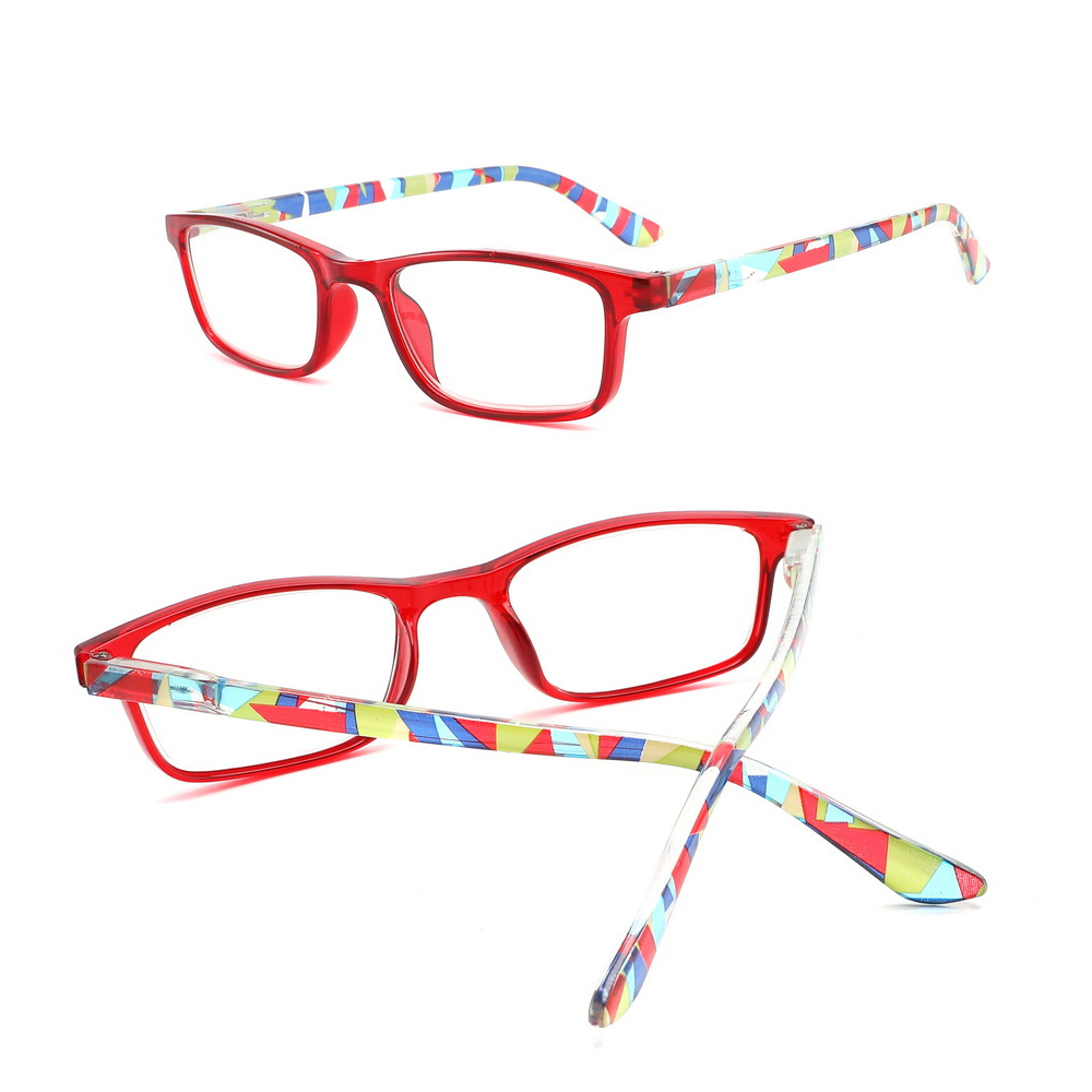 High Quality Cheap Vintage Cool Stylish  Full Frame Square Anti Blue Light Progressive Fashion Reading Glasses Woman