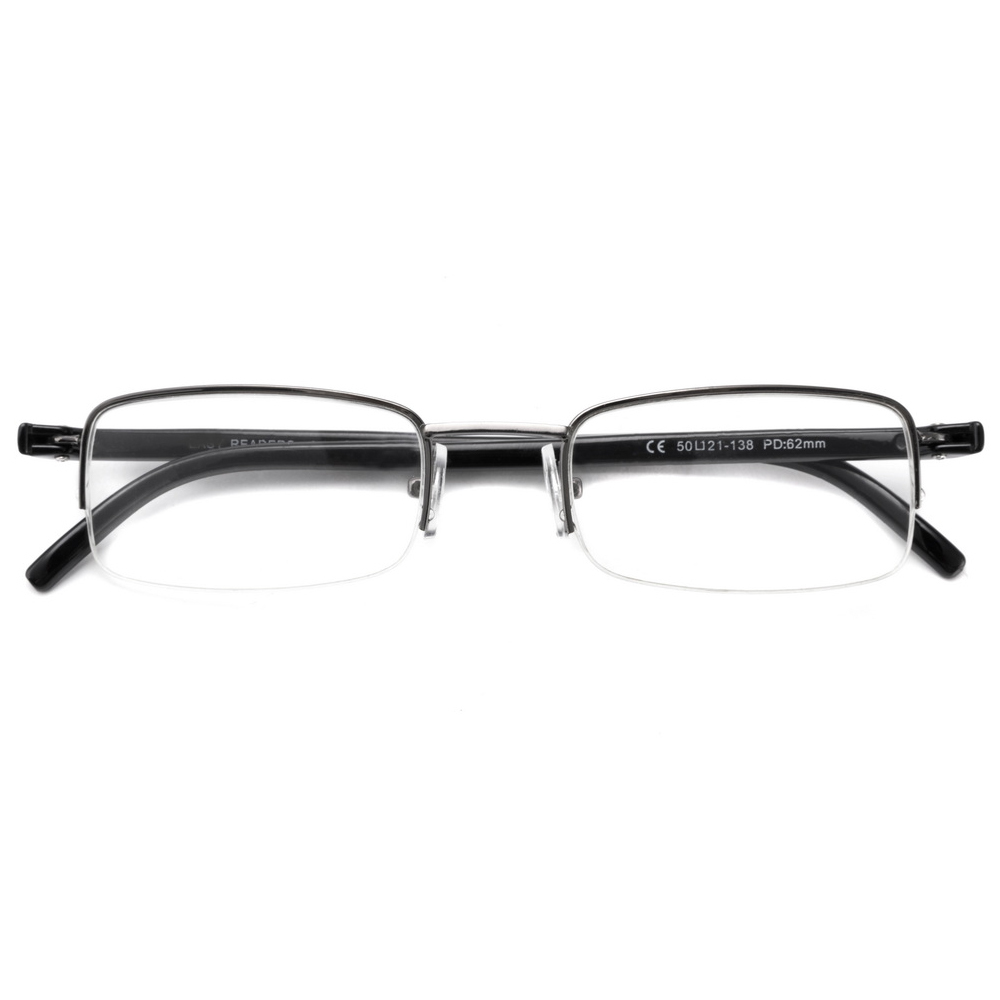 2022 Fashion Reading Glass For Men Customization Silver Metal Frame Reading Glasses