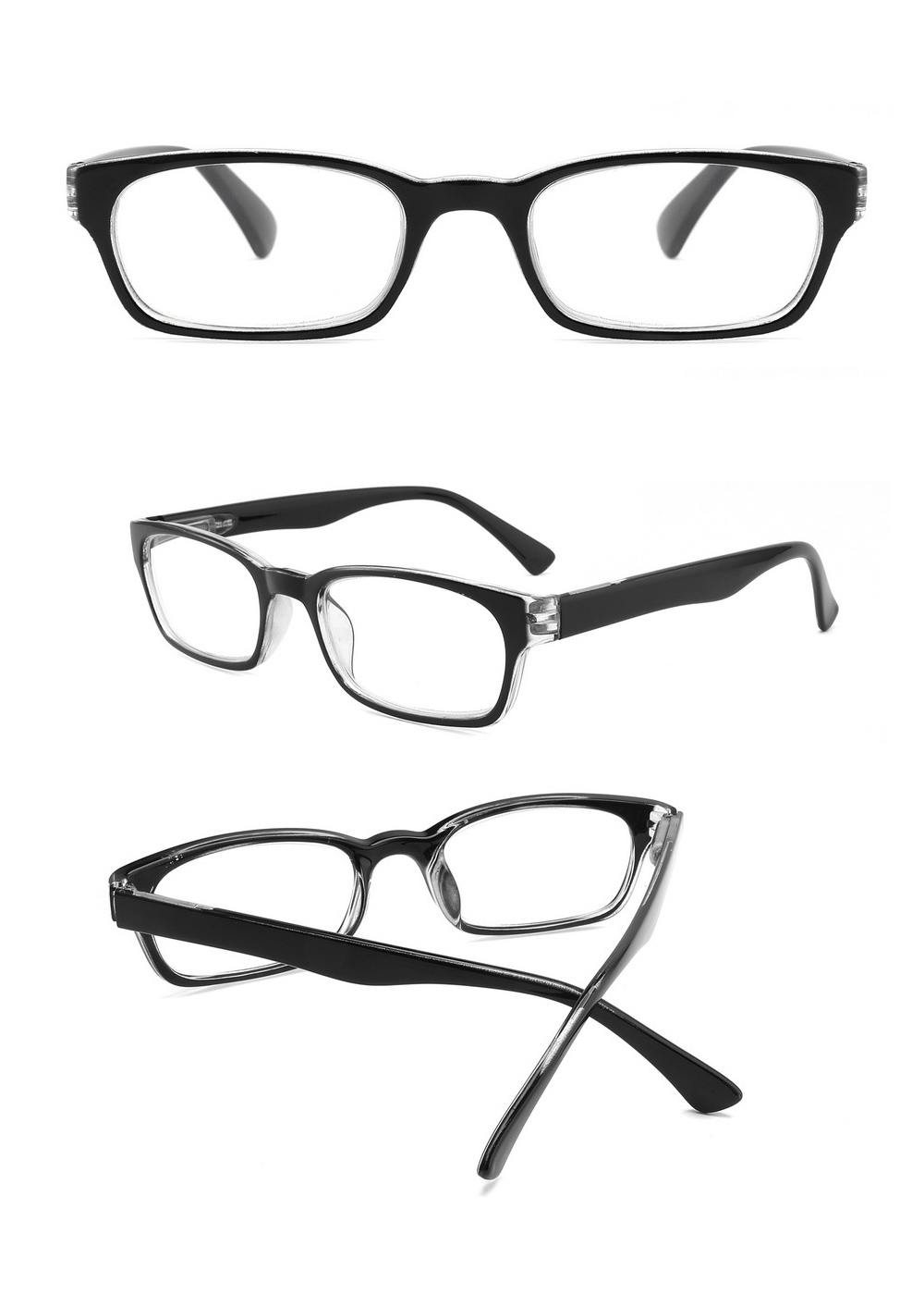 2022 New Designer Plastic Spring Hinge Eyewear Reading Glasses for Men