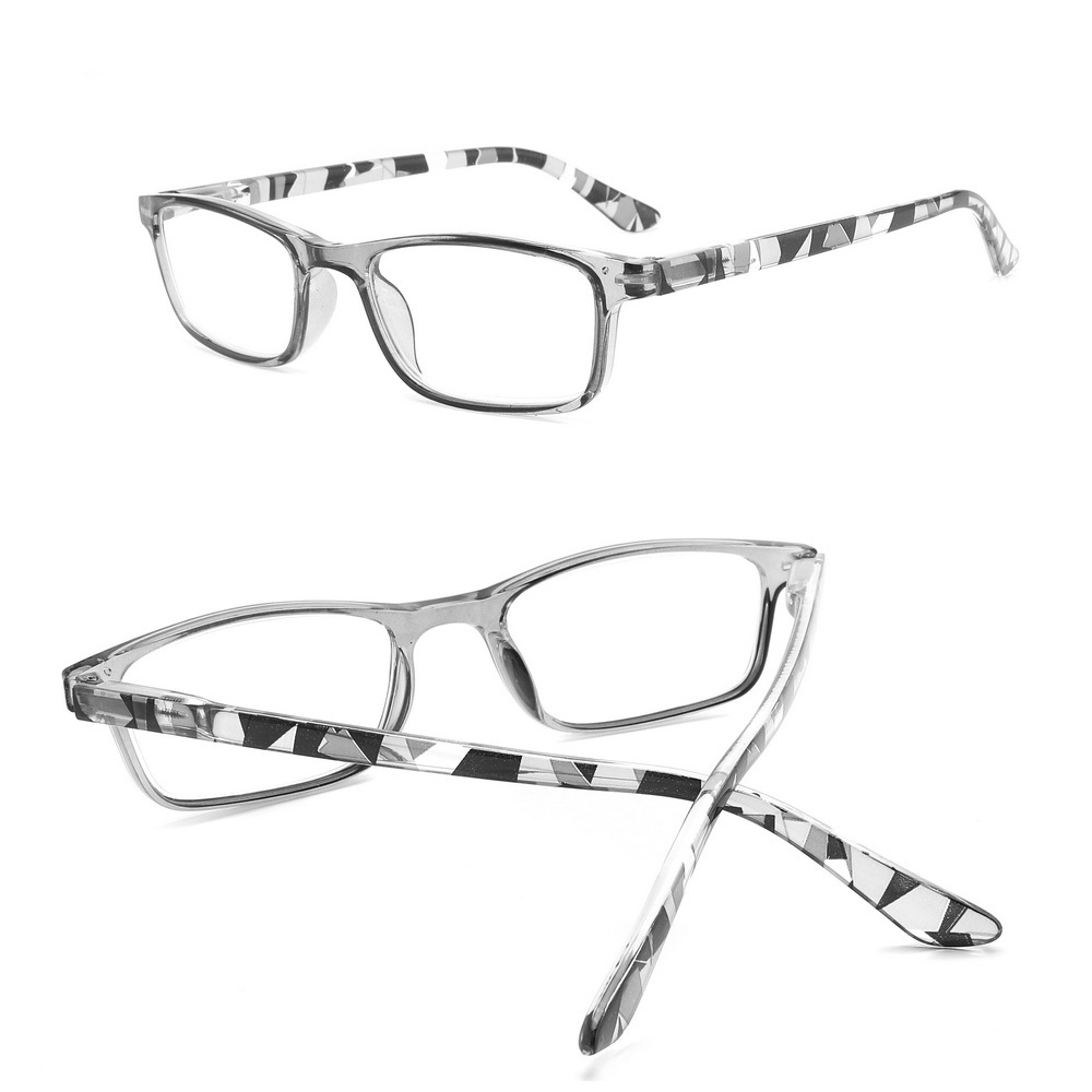High Quality Cheap Vintage Cool Stylish  Full Frame Square Anti Blue Light Progressive Fashion Reading Glasses Woman