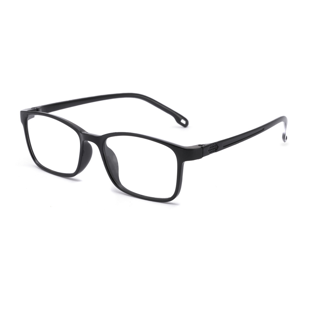 Ultra light fashion black square unisex stainless metal frame reading glasses