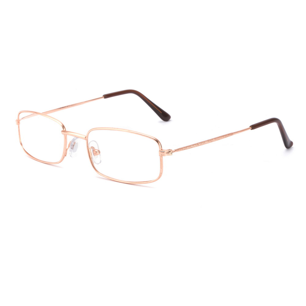 Business men stainless steel metal optical eye frame reading glasses branded designer