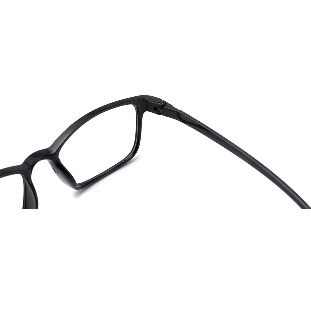 Ultra light fashion black square unisex stainless metal frame reading glasses