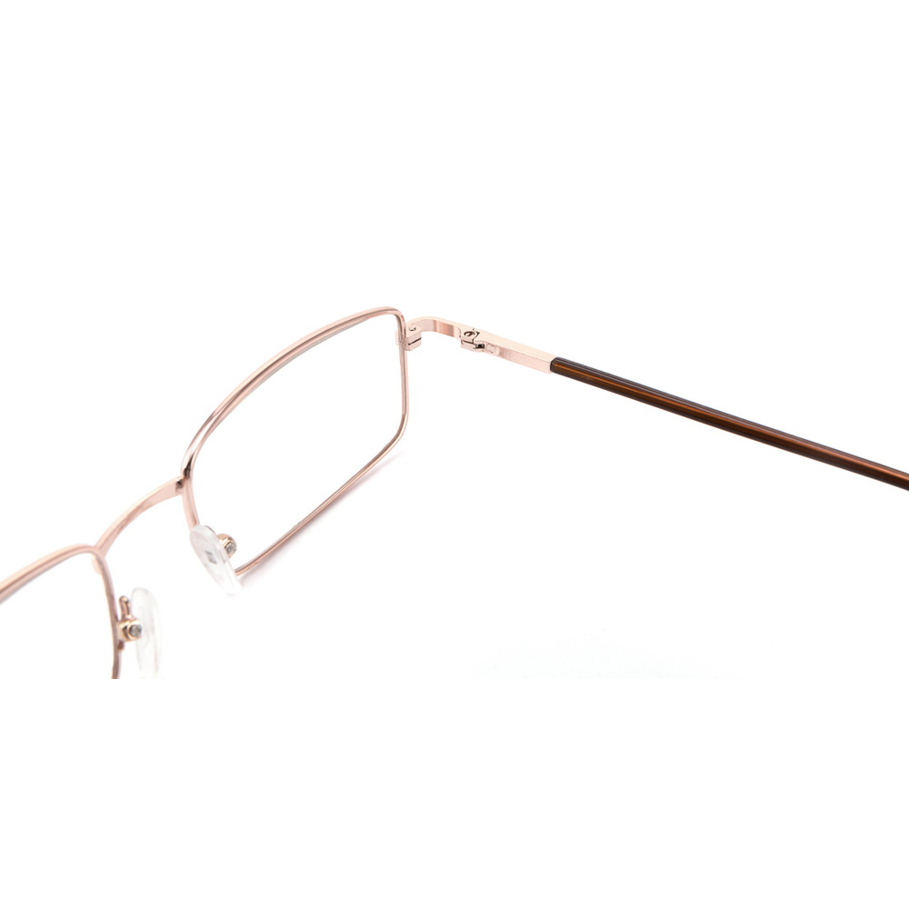 Fashionable high quality classic half-frame square clear reading glasses with spring hinge