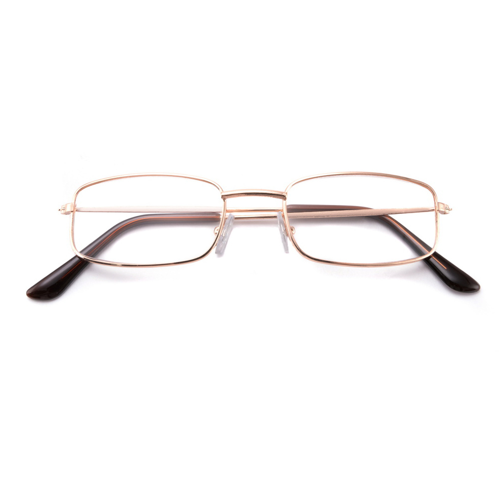 Business men stainless steel metal optical eye frame reading glasses branded designer
