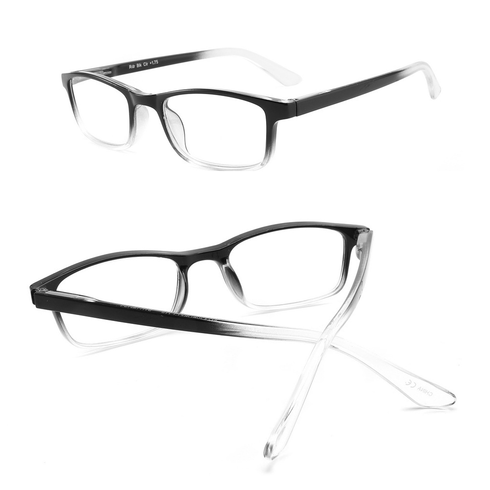 High Quality Cheap Vintage Cool Stylish  Full Frame Square Anti Blue Light Progressive Fashion Reading Glasses Woman