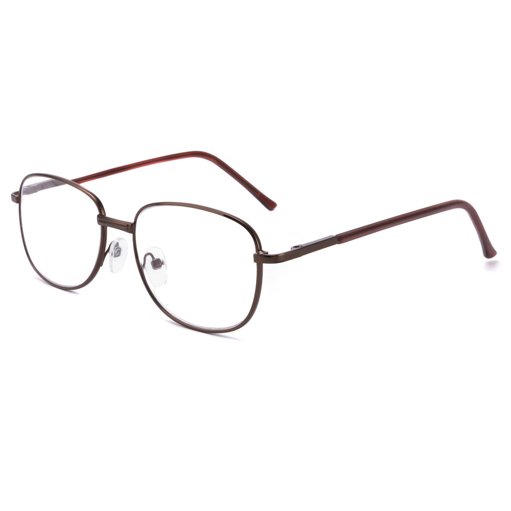 Cheap stainless frame reading glasses with spring hinge thin reading glasses for women and men