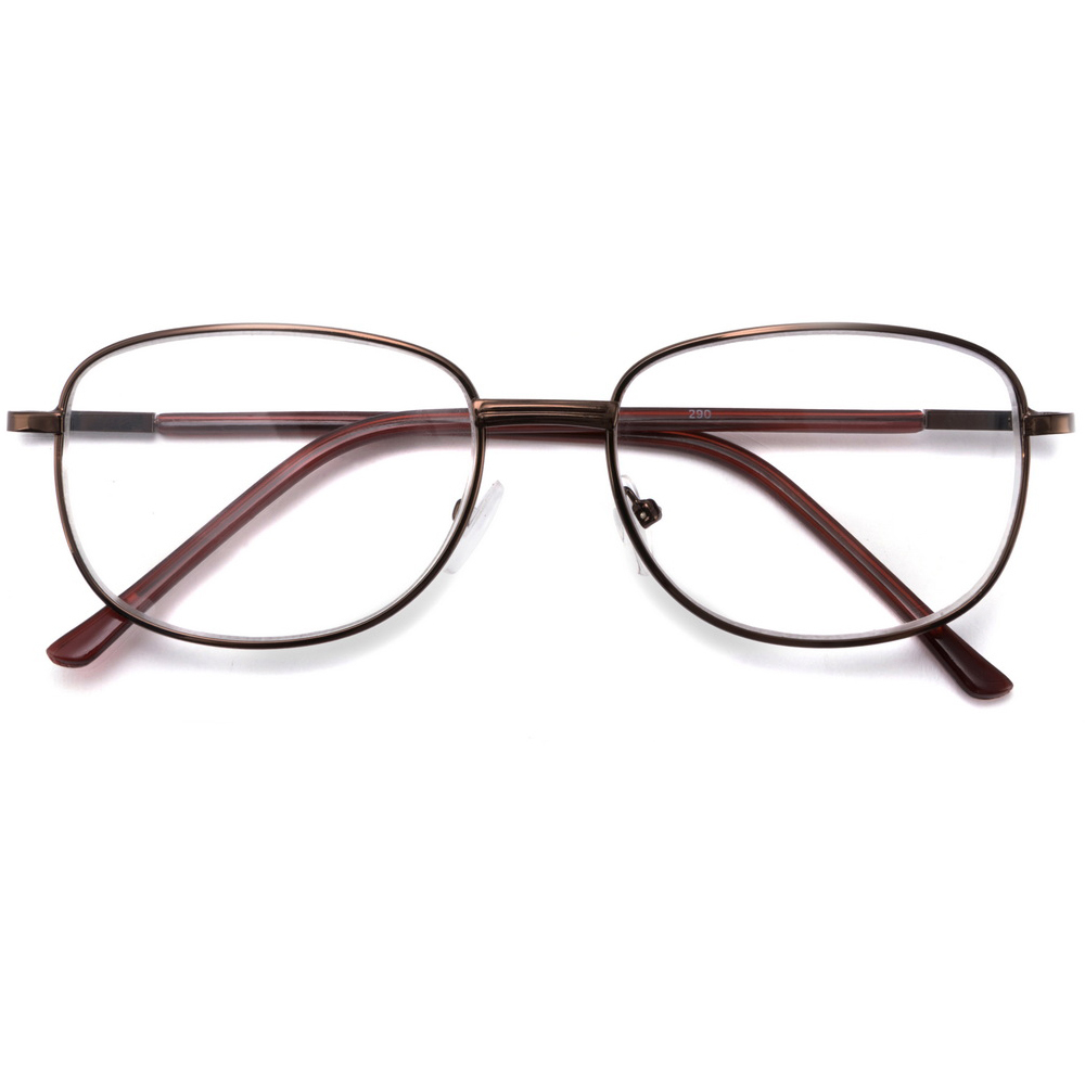 Cheap stainless frame reading glasses with spring hinge thin reading glasses for women and men